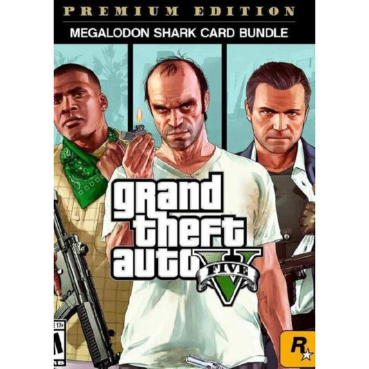 Grand Theft Auto V: Premium Online Edition & Megalodon Shark Card Bundle Rockstar Key GLOBAL