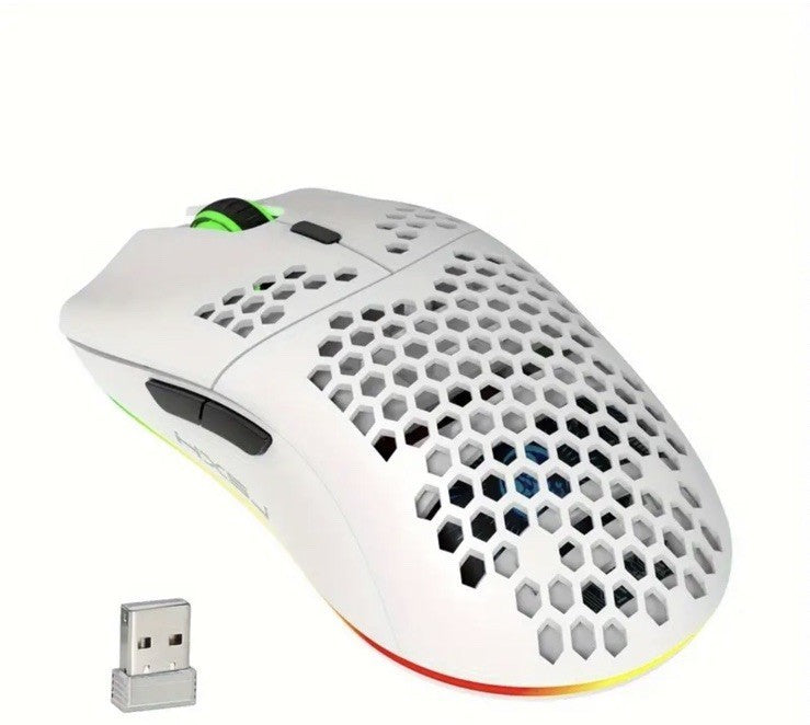 HXSJ T66 2.4G Wireless Honeycomb Gaming Mouse With RGB Lighting